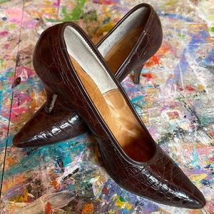 ViNtAgE Genuine ALLIGATOR Brown Pumps THE BLUM STORE Philadelphia 7